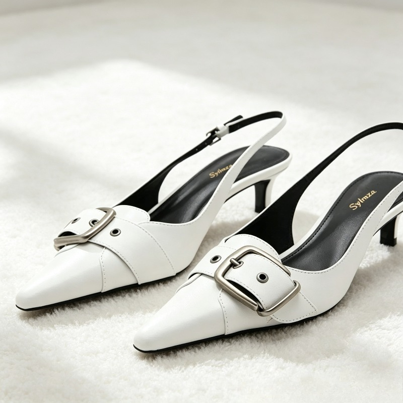 Slingback Heel Formal - Sexy Pointed Toe Backless Designer Women