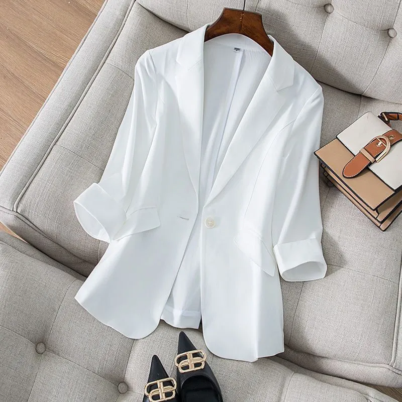 Women Formal Wear For Plus Size - Jacket Women's Clothing Slim Fit Diamond