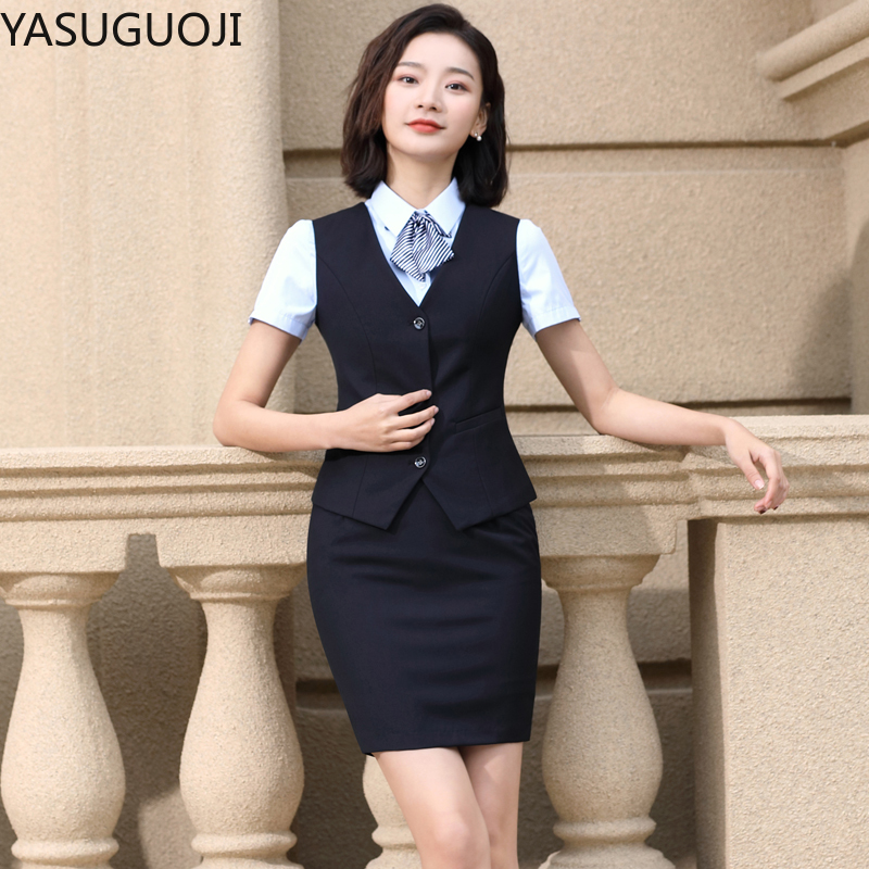 Women Formal Wear For Plus Size - YASUGUOJI Elegant Fashion Women Vest Work