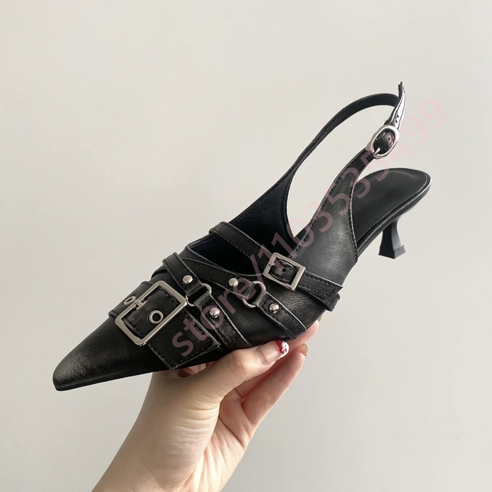 Women's Vintage Black Grey Dis - Kitten Heel Women 评论和价格