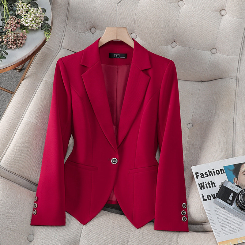 New Fashion Female Formal Blaz - Women Formal Wear With Black Blazer 评论和价格