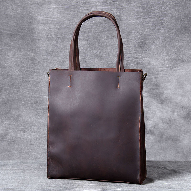 Vintage genuine leather men ha - Structured Handbag Work 评论和价格