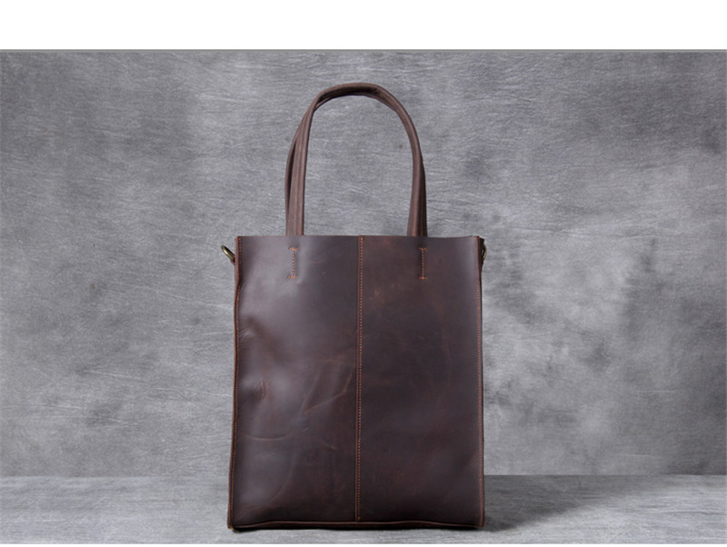 Vintage genuine leather men ha - Structured Handbag Work 评论和价格