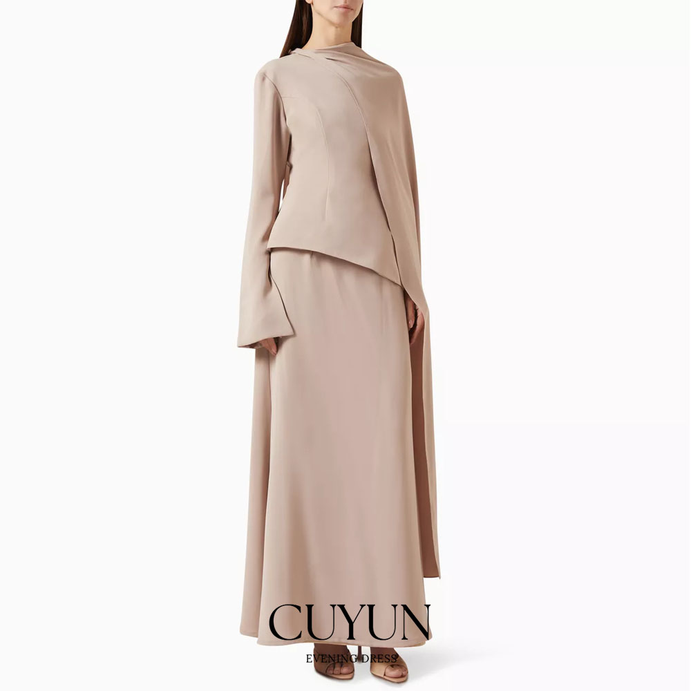 CUYUN Customized Khaki Modest  - Women'S Formal Wear For A Wedding Guest 评论和价格