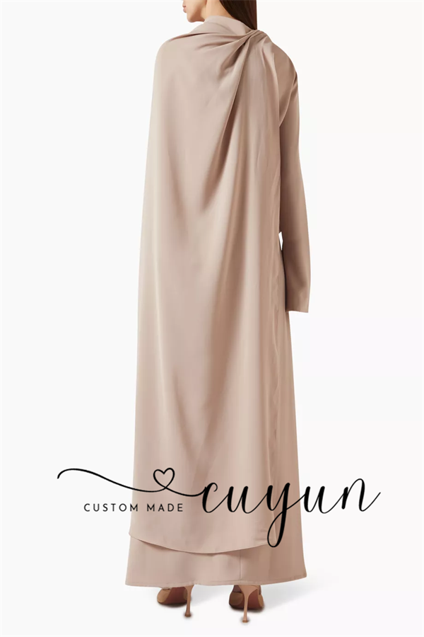 CUYUN Customized Khaki Modest  - Women'S Formal Wear For A Wedding Guest 评论和价格