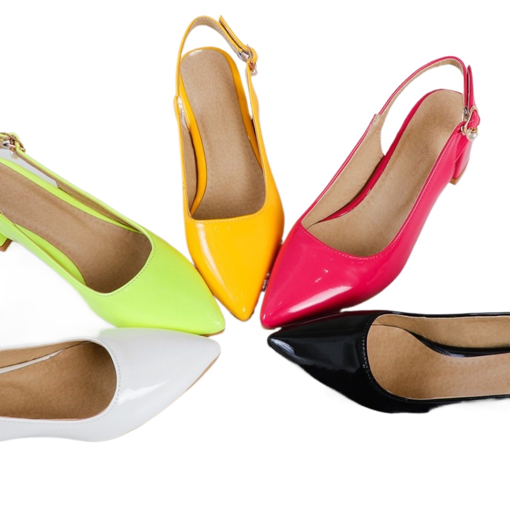 Patent Leather Slingback Pumps - Slingback Heel Formal 评论和价格
