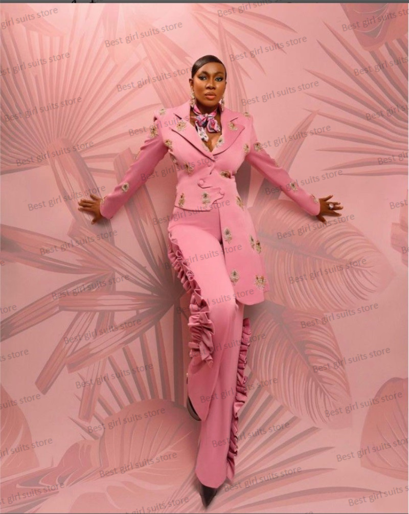 Pink Wedding Women Suit Set Bl - Women'S Formal Wear For A Wedding Guest 评论和价格