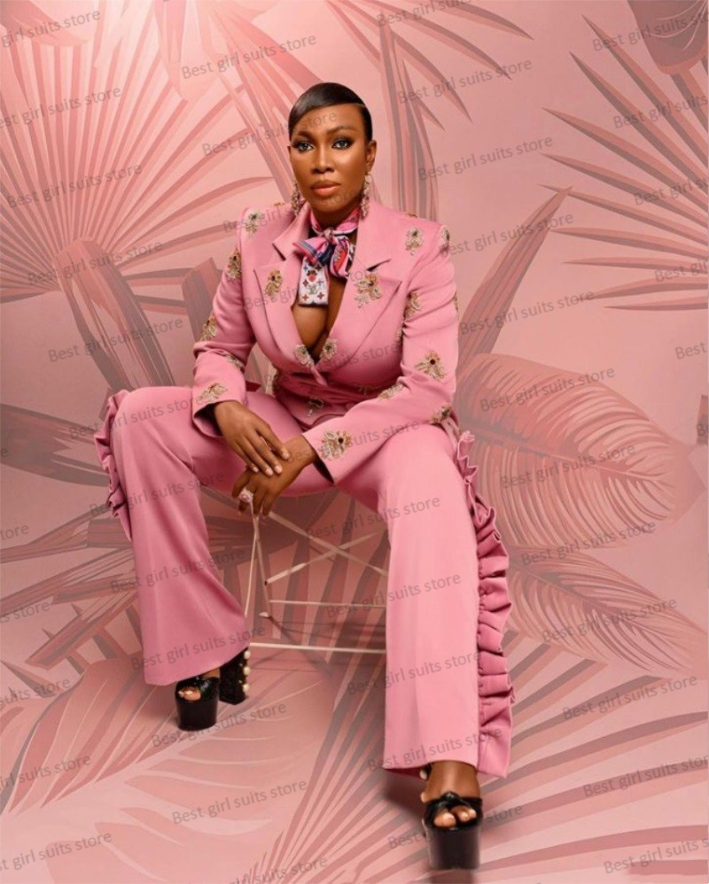 Pink Wedding Women Suit Set Bl - Women'S Formal Wear For A Wedding Guest 评论和价格