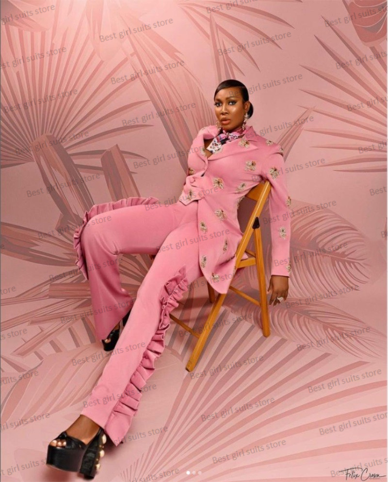 Pink Wedding Women Suit Set Bl - Women'S Formal Wear For A Wedding Guest 评论和价格