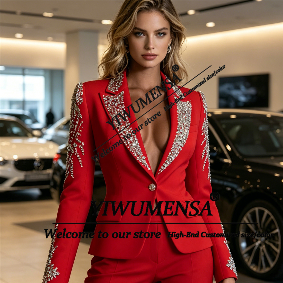 Luxury Women Suits 2 Pieces Se - Women Formal Wear Set 评论和价格