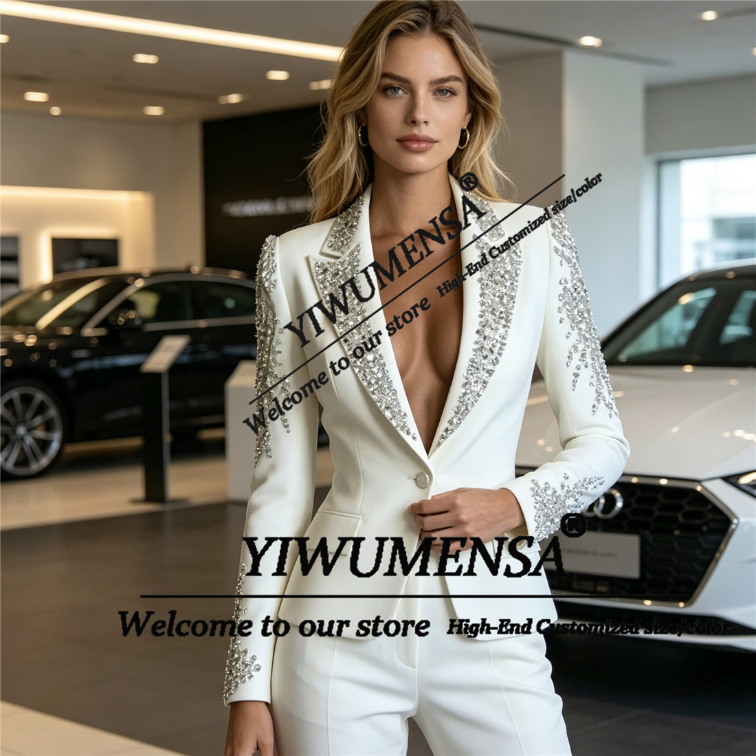 Luxury Women Suits 2 Pieces Se - Women Formal Wear Set 评论和价格