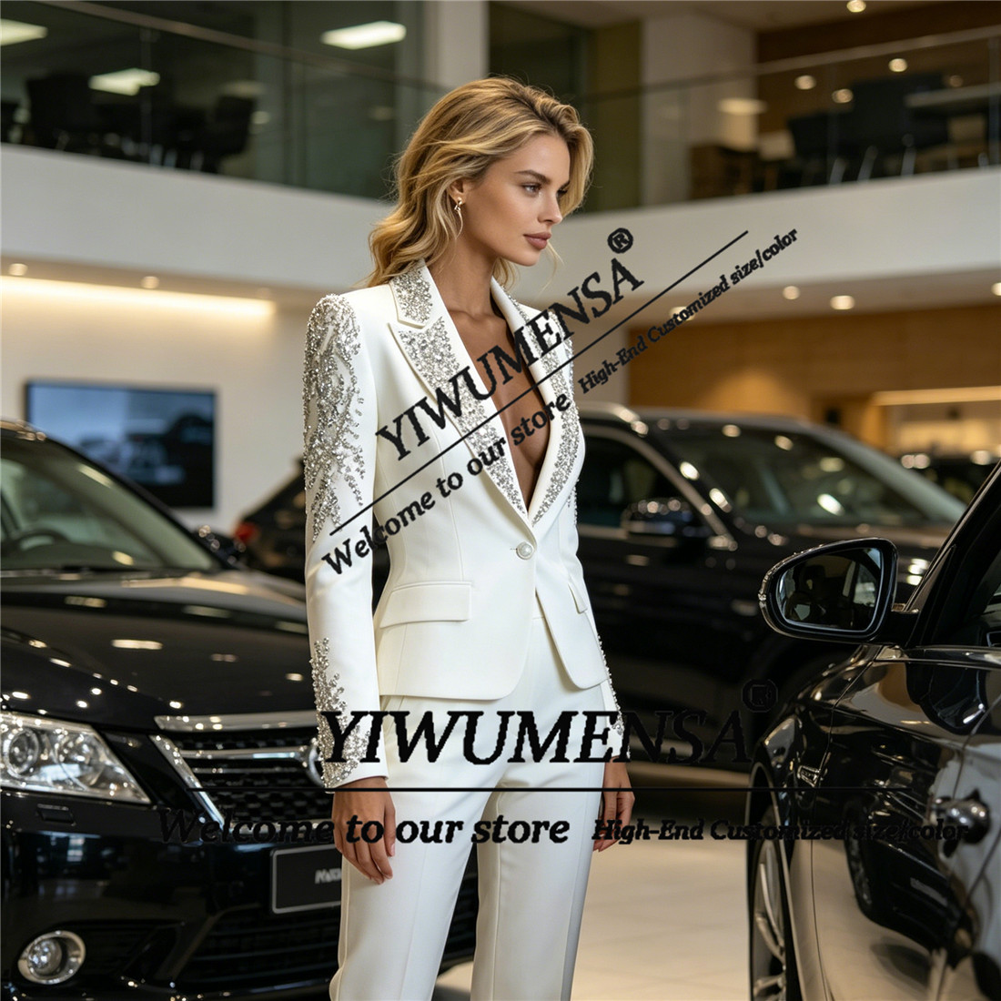 Luxury Women Suits 2 Pieces Se - Women Formal Wear Set 评论和价格