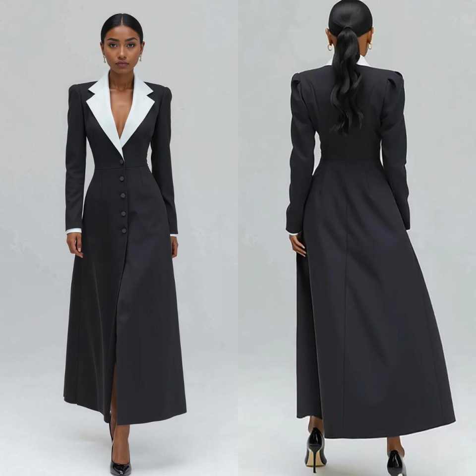 A Line Women Long Blazer Jacke - Women'S Formal Wear For A Wedding Guest 评论和价格