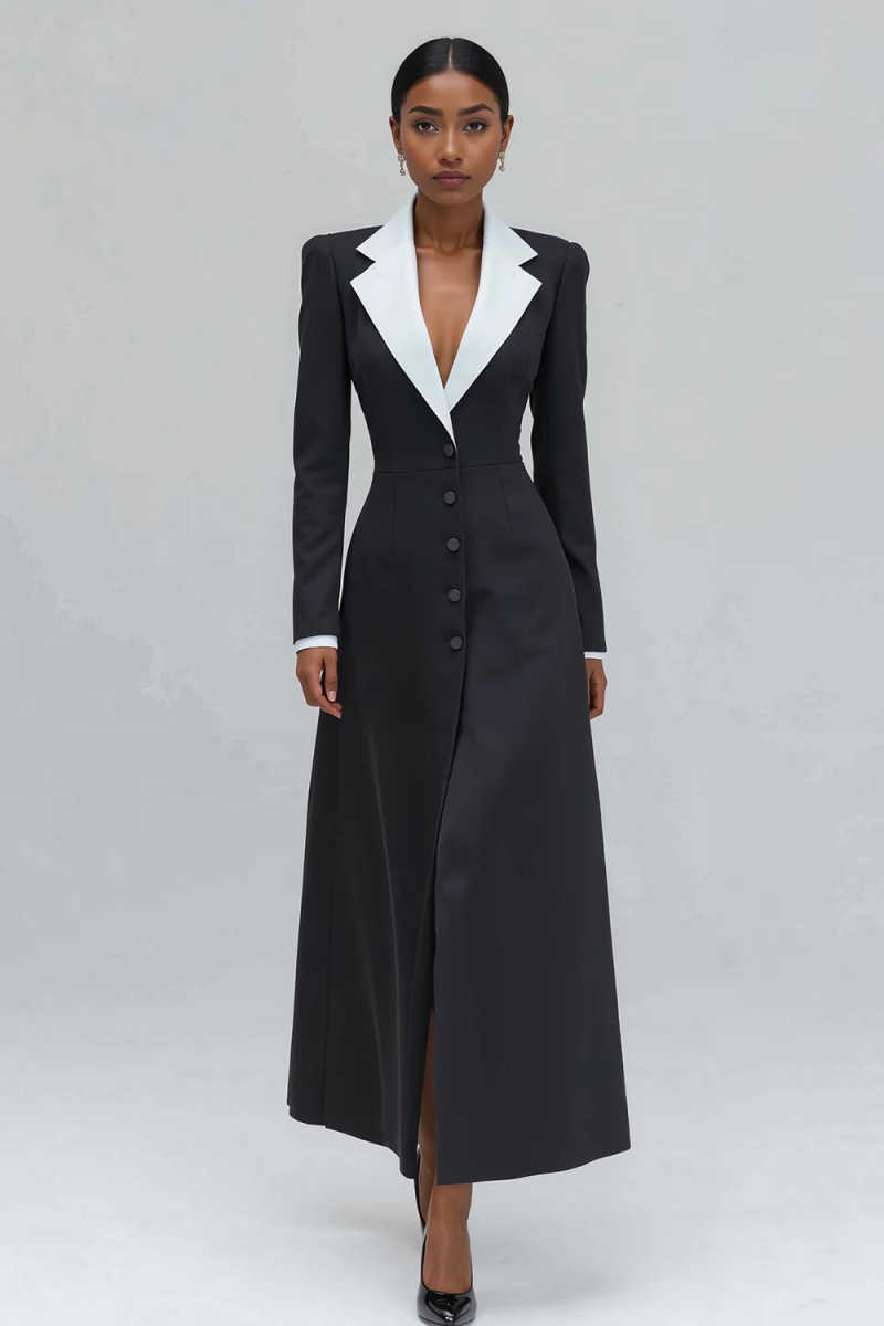 A Line Women Long Blazer Jacke - Women'S Formal Wear For A Wedding Guest 评论和价格