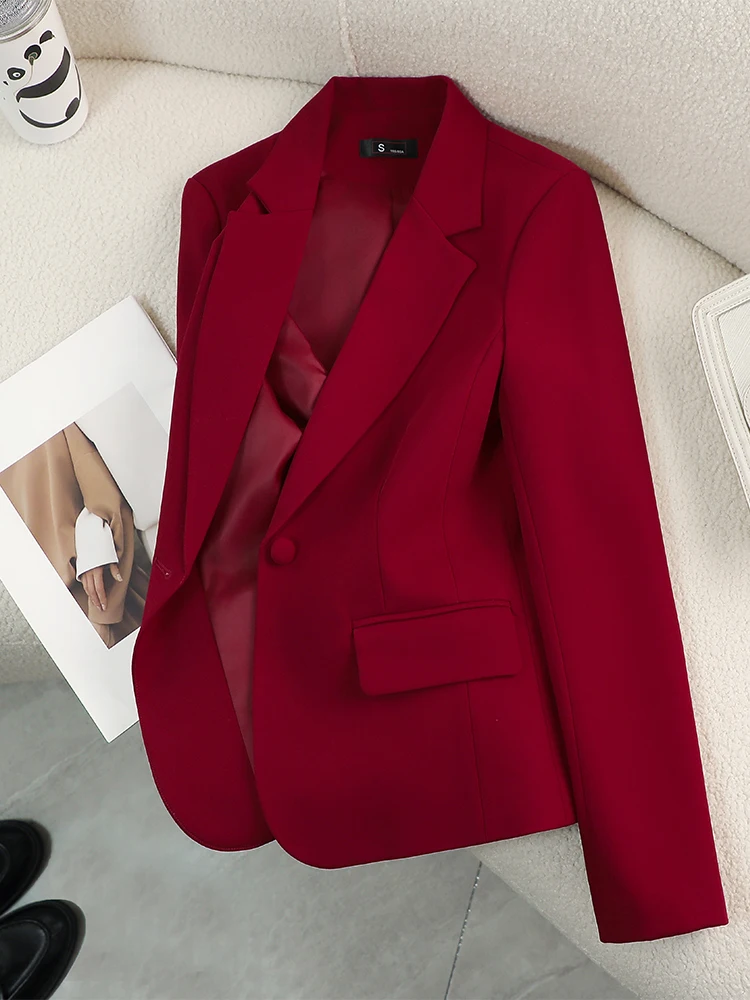 Women Blazer Ladies Red Green  - Women Formal Wear With Black Blazer 评论和价格