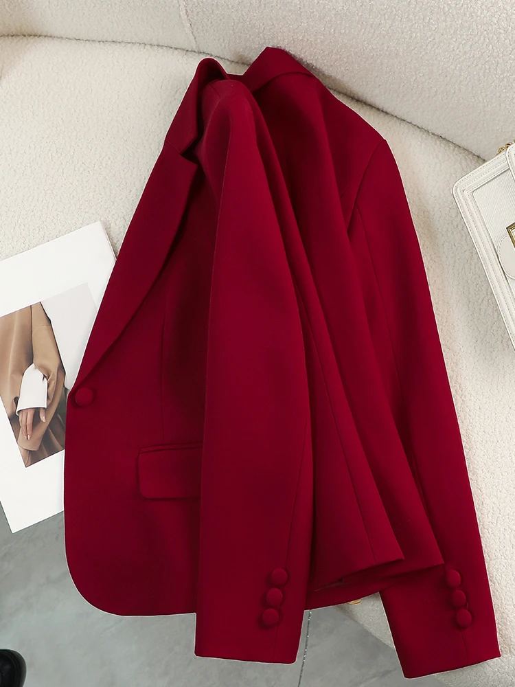 Women Blazer Ladies Red Green  - Women Formal Wear With Black Blazer 评论和价格