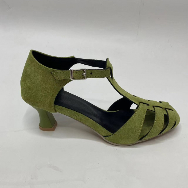 Women's Green Suede Kitten Hee - Kitten Heel Women 评论和价格