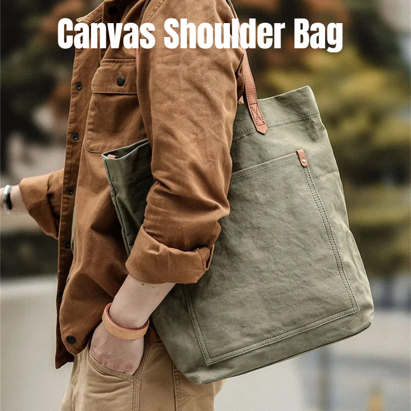 Canvas Leather Tote Bag for Me - Structured Handbag Work 评论和价格