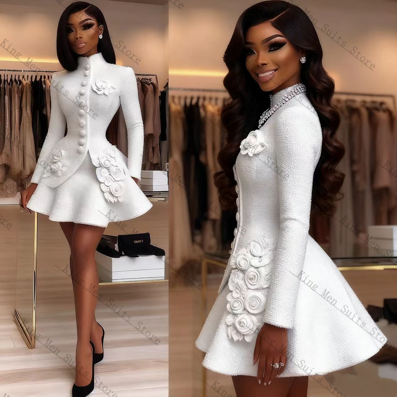 Luxury White Women Suit Set 2  - Women'S Formal Wear For A Wedding Guest 评论和价格