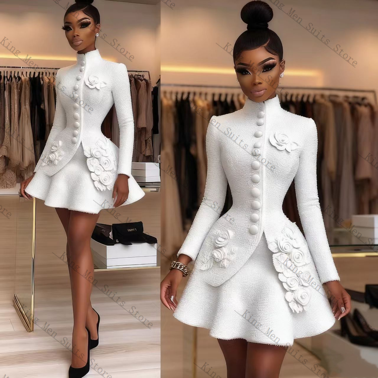 Luxury White Women Suit Set 2  - Women'S Formal Wear For A Wedding Guest 评论和价格