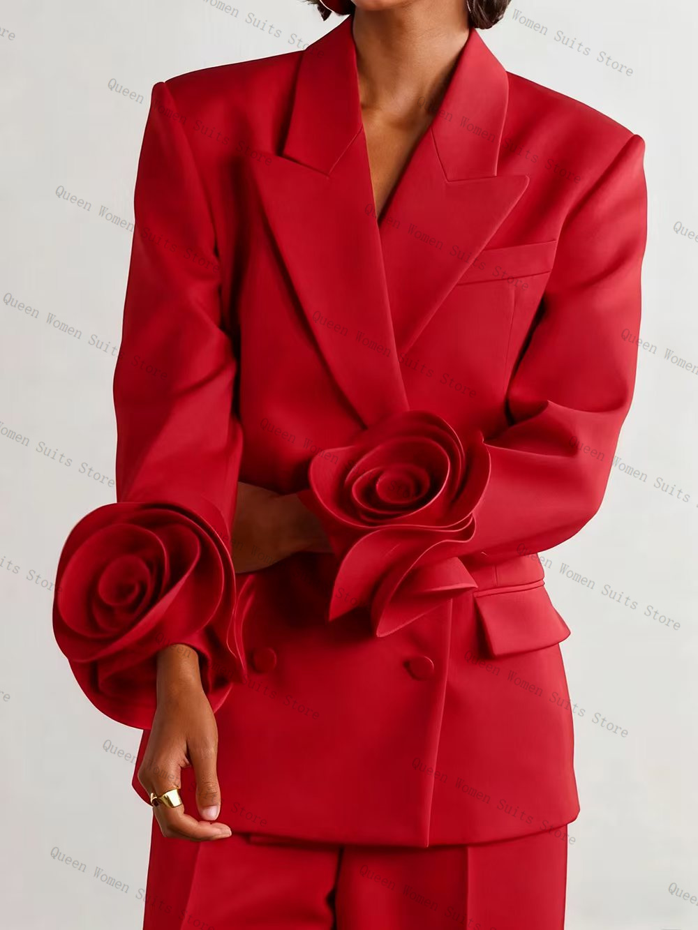 Luxury Red Women Suit Set 2 Pc - Women'S Formal Wear For A Wedding Guest 评论和价格