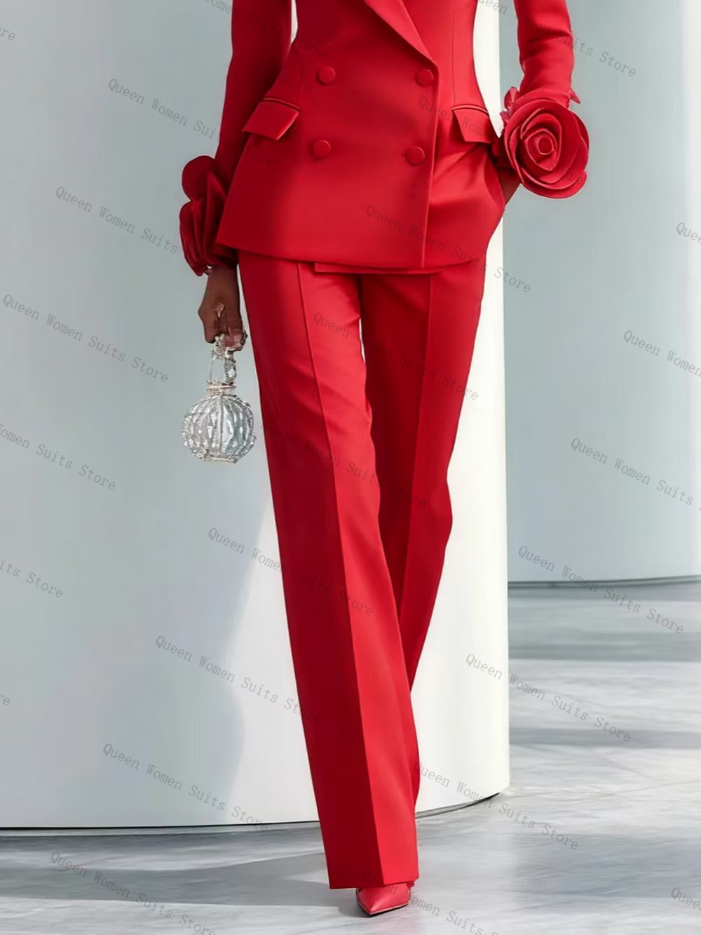 Luxury Red Women Suit Set 2 Pc - Women'S Formal Wear For A Wedding Guest 评论和价格