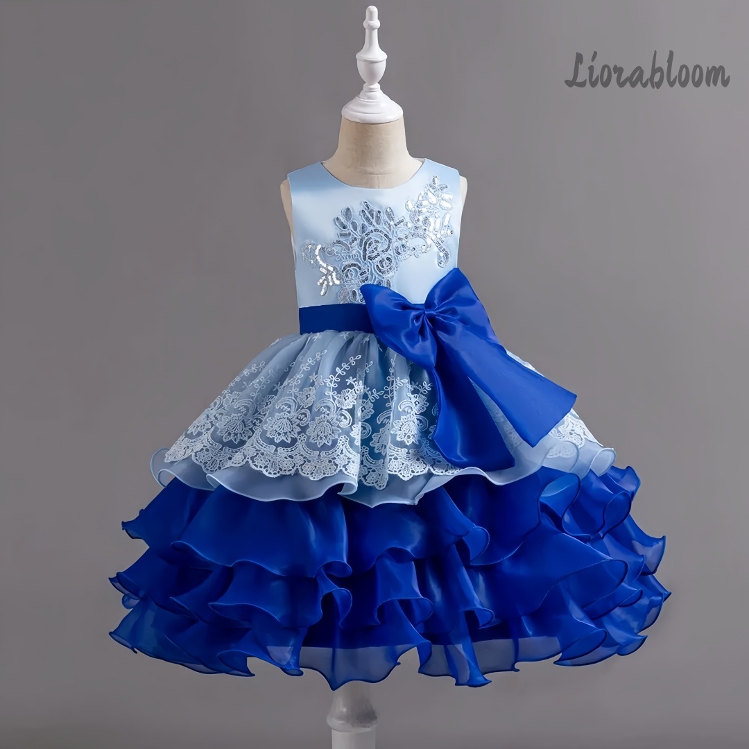 Girls' Dress With Large Bow Sl - Formal Wear Gowns For Women 评论和价格