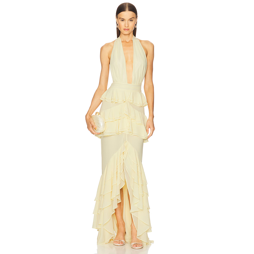 Evening Dresses Deep V Neck Ha - Women'S Formal Wear For A Wedding Guest 评论和价格