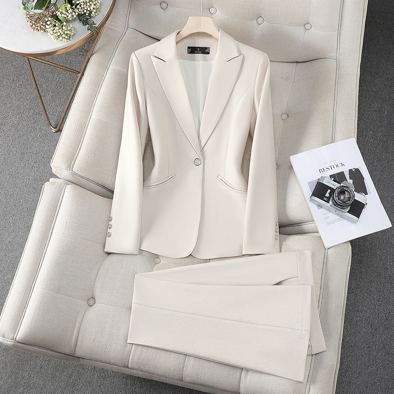 Office Ladies Formal Pant Suit - Women Formal Wear With Black Blazer 评论和价格