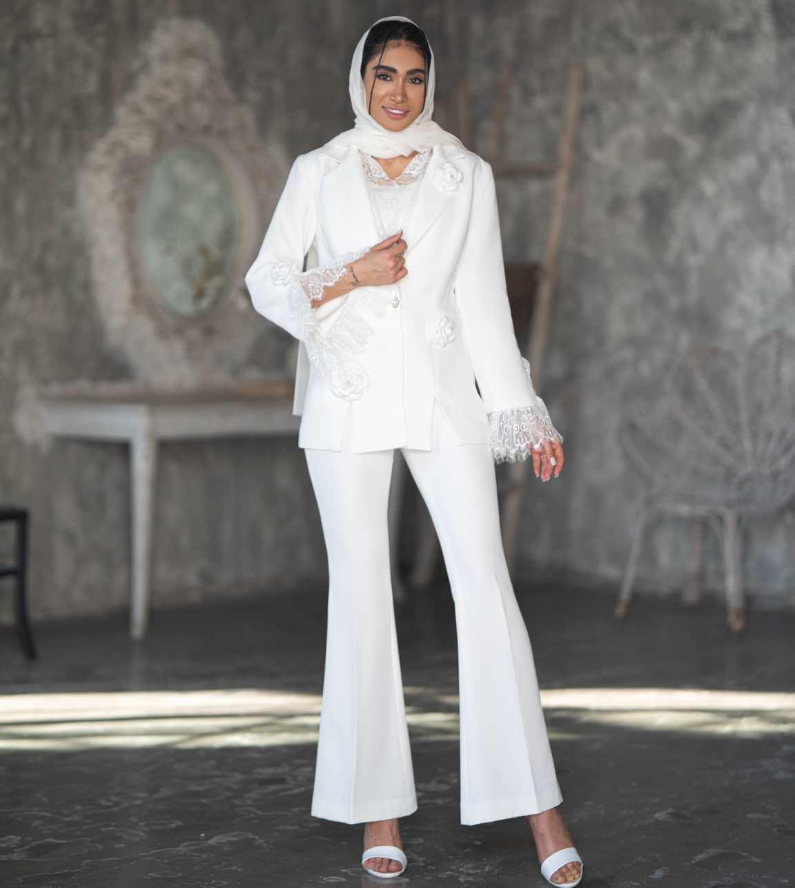 Chic Women Suit Set 3D Appliqu - Women'S Formal Wear For A Wedding Guest 评论和价格
