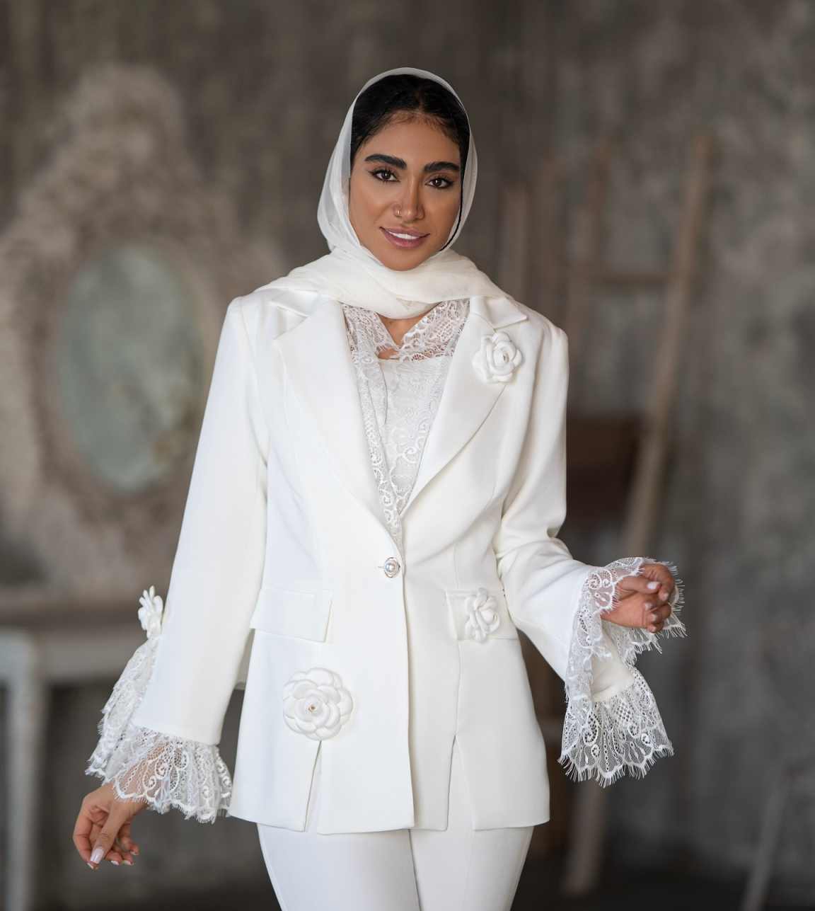 Chic Women Suit Set 3D Appliqu - Women'S Formal Wear For A Wedding Guest 评论和价格
