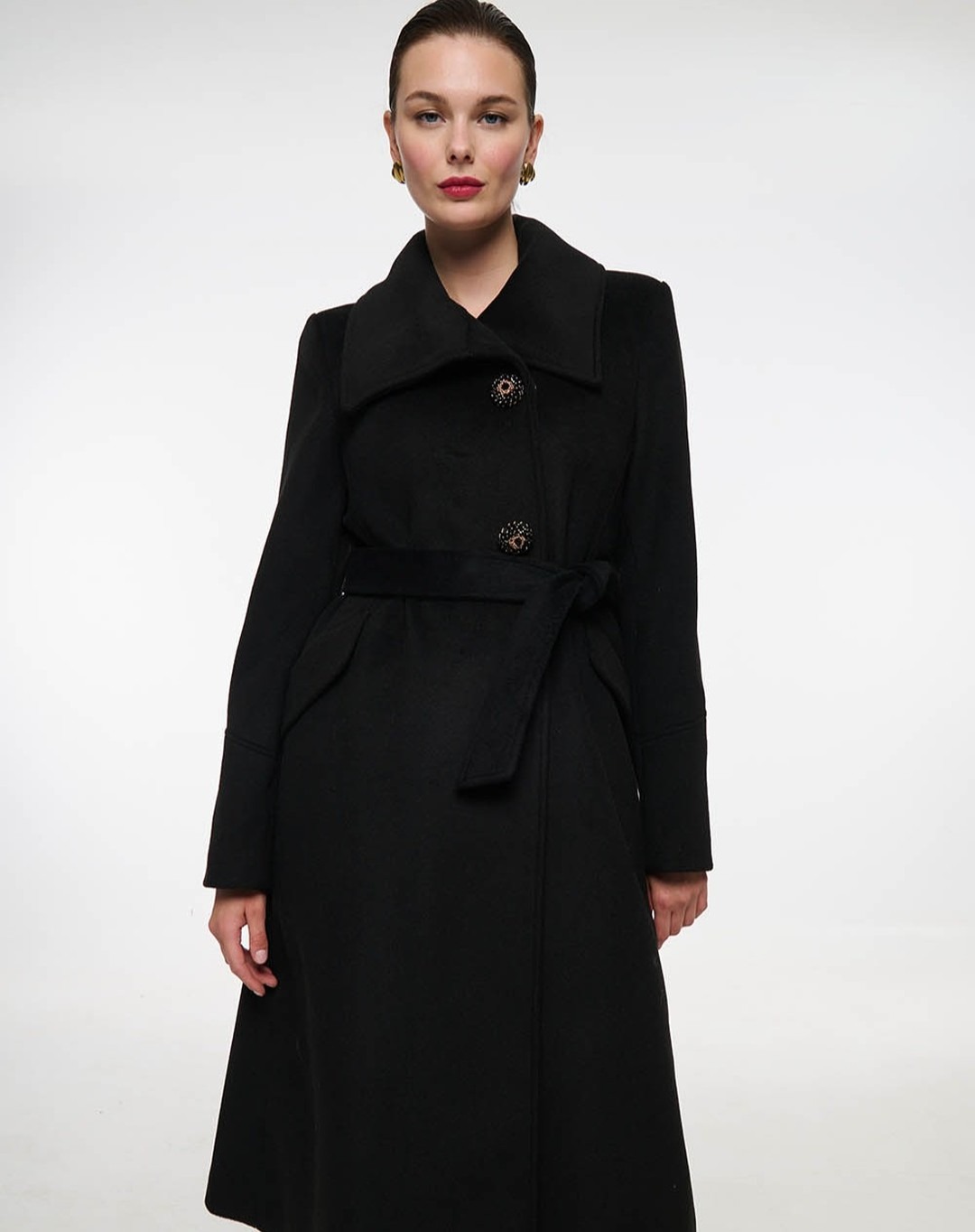 Vintage Black Stand Collar Wom - Women Formal Wear For Plus Size 评论和价格