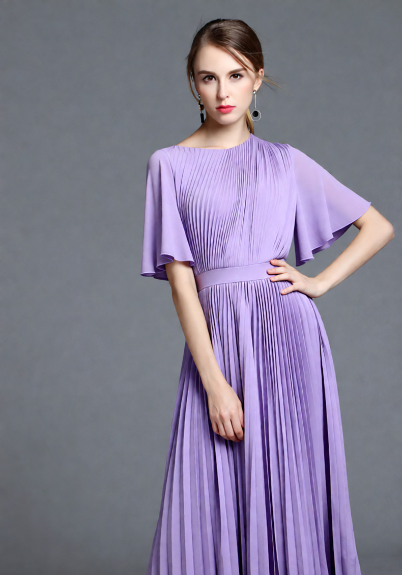 Women's Lilac Cape Sleeve Plea - Women'S Formal Wear For A Wedding Guest 评论和价格