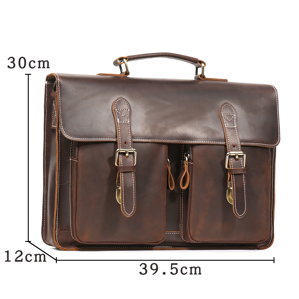 Vintage Handmade Crazy Horse L - Structured Handbag Work 评论和价格