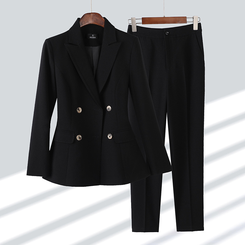 Fashion Ladies Pant Suit Forma - Women Formal Wear With Black Blazer 评论和价格