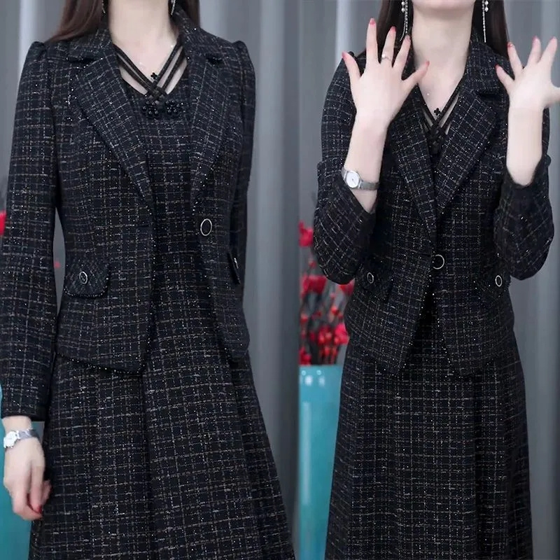 Middle Aged Female Dress Sets  - Women Formal Wear Set 评论和价格