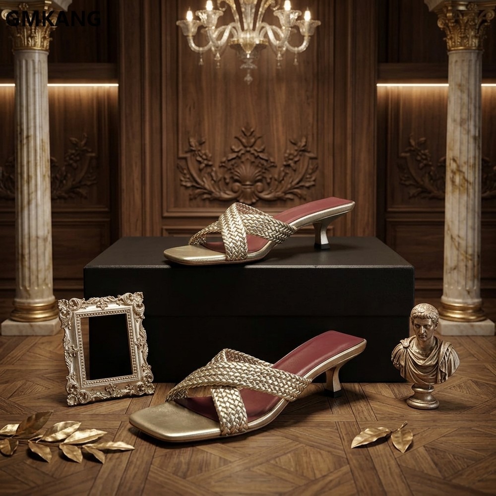 Pointed Toe Kitten Heel Slippe - Kitten Heel Women 评论和价格