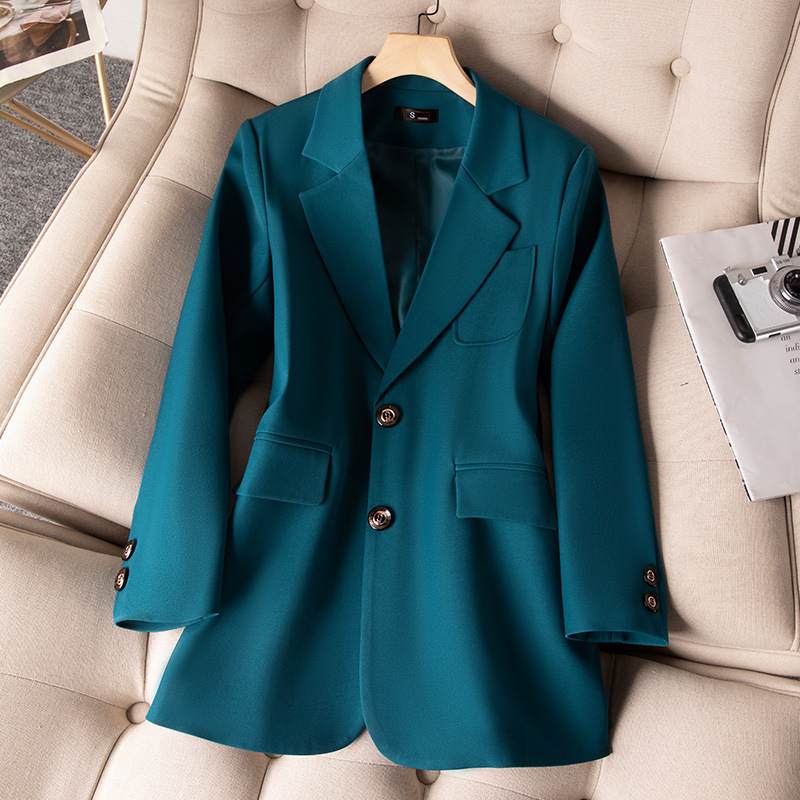 Blue Black Green Women Formal  - Women Formal Wear With Black Blazer 评论和价格