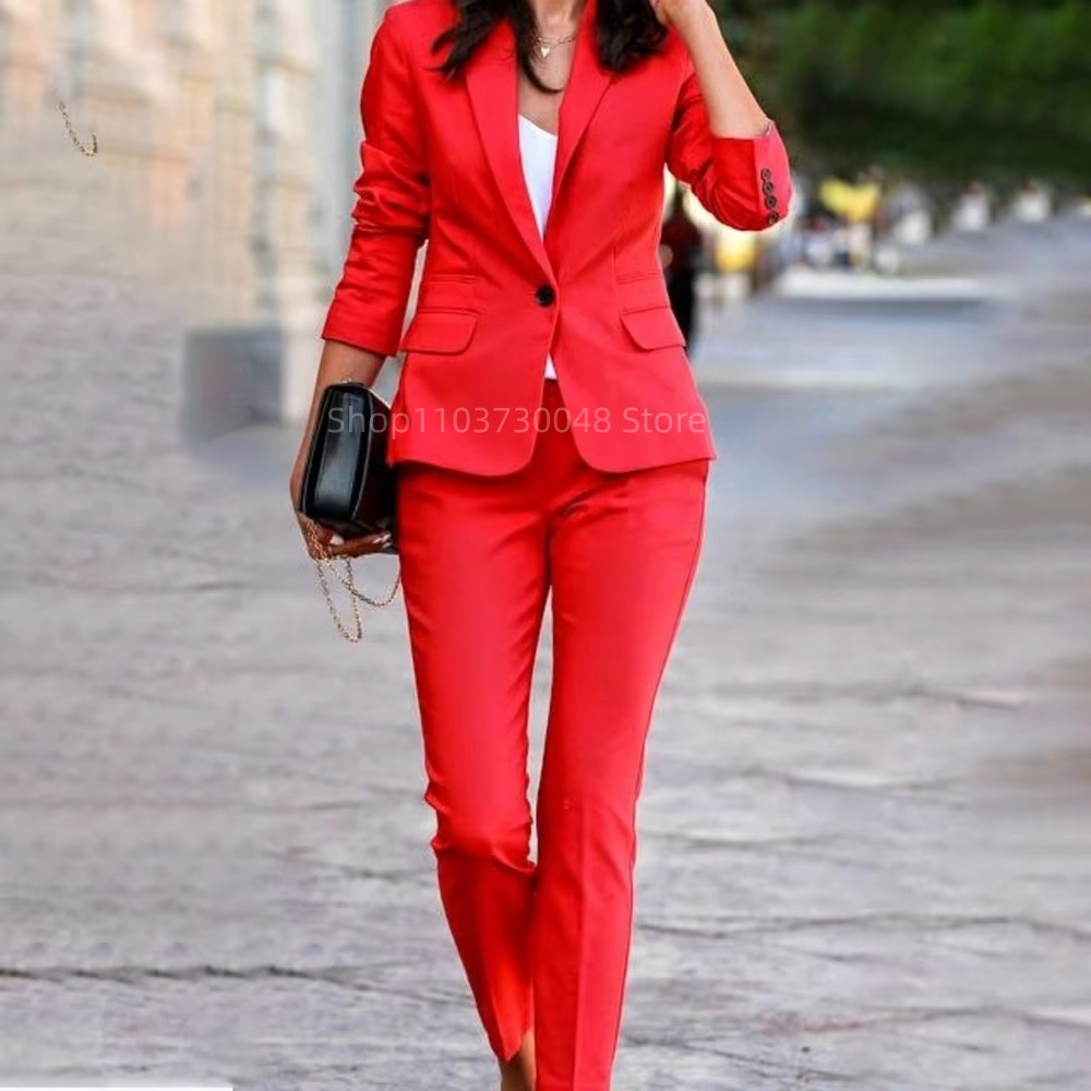 Fashion Office Ladies Blazer a - Women Formal Wear Set 评论和价格