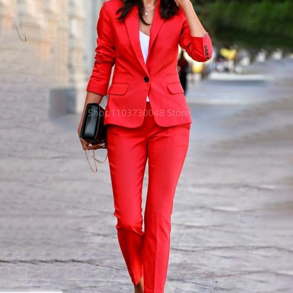 Fashion Office Ladies Blazer a - Women Formal Wear Set 评论和价格