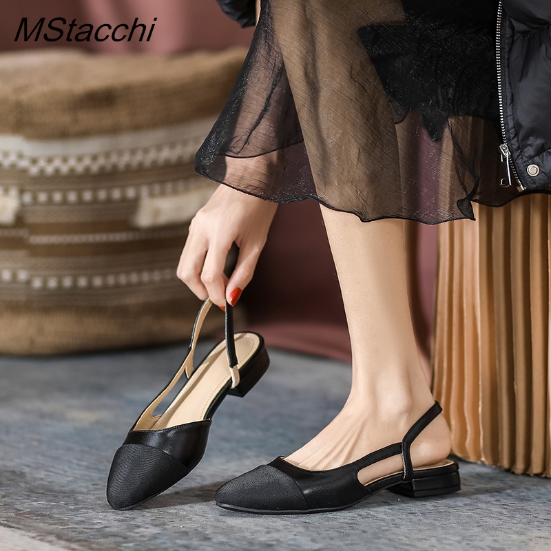 Patchwork Leather Slingbacks W - Slingback Heel Formal 评论和价格